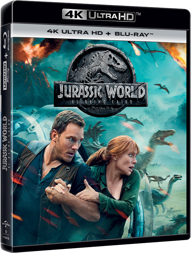 carátula Jurassic World: El Reino Caído Ultra HD Blu-ray 1