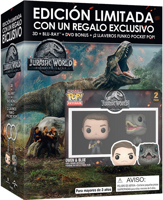Jurassic World: El Reino Caído - Edición Limitada con Figuras Funko Blu-ray 3D