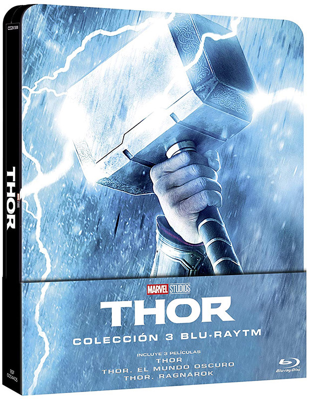 carátula Pack Thor + Thor: El Mundo Oscuro + Thor: Ragnarok - Edición Metálica Blu-ray 1