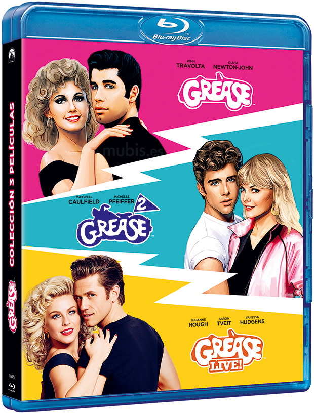 carátula Pack Grease + Grease 2 + Grease Live! Blu-ray 1