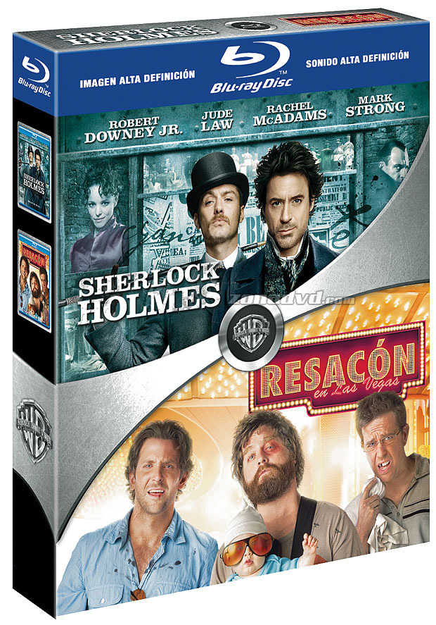 carátula Pack Sherlock Holmes + Resacón en Las Vegas Blu-ray 1