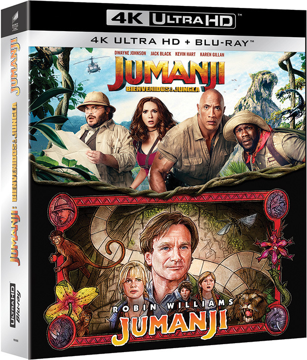carátula Pack Jumanji + Jumanji: Bienvenidos a la Jungla Ultra HD Blu-ray 1