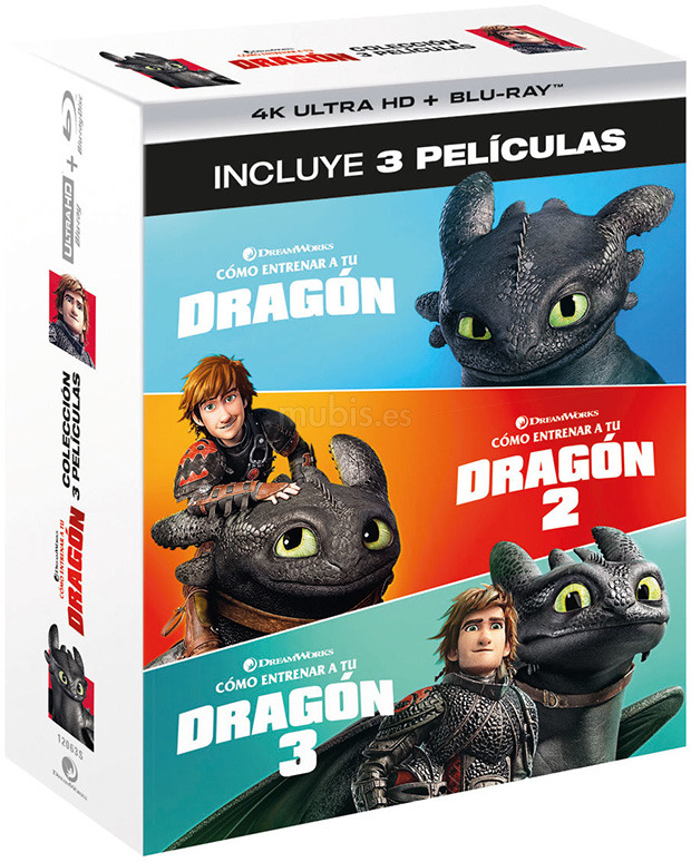 carátula Cómo Entrenar a tu Dragón - Colección 3 Películas Ultra HD Blu-ray 1
