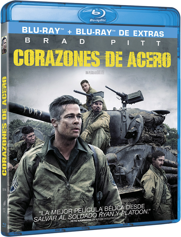 carátula Corazones de Acero Blu-ray 1