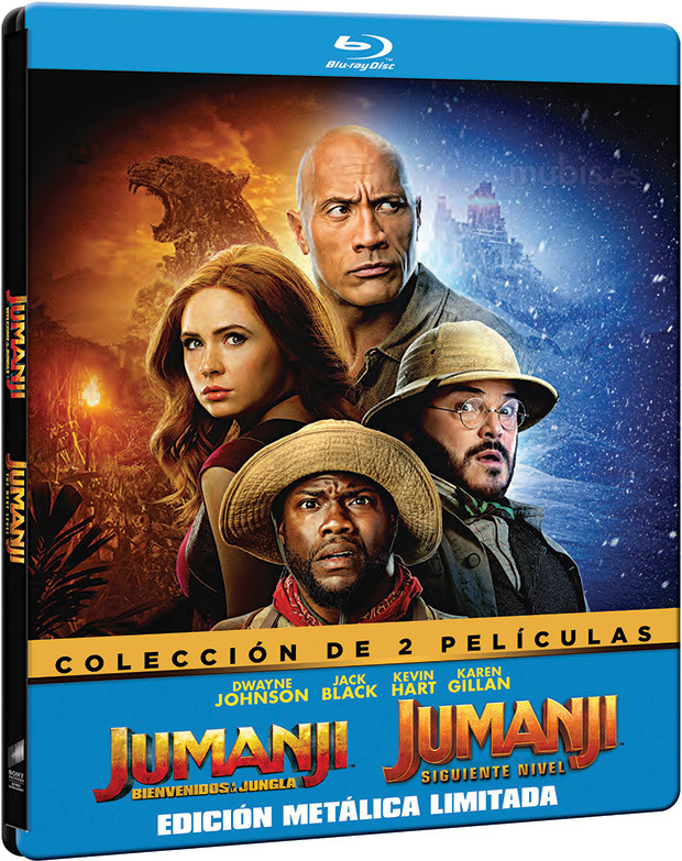 carátula Pack Jumanji: Bienvenidos a la Jungla + Jumanji: Siguiente Nivel - Edición Metálica Blu-ray 1
