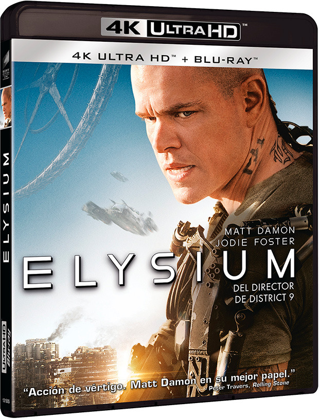 carátula Elysium Ultra HD Blu-ray 2
