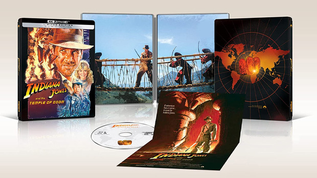 carátula Indiana Jones y El Templo Maldito - Edición Metálica Ultra HD Blu-ray 1