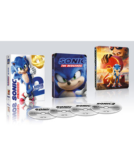 Pack Sonic + Sonic 2: La Película en Steelbook en UHD 4K