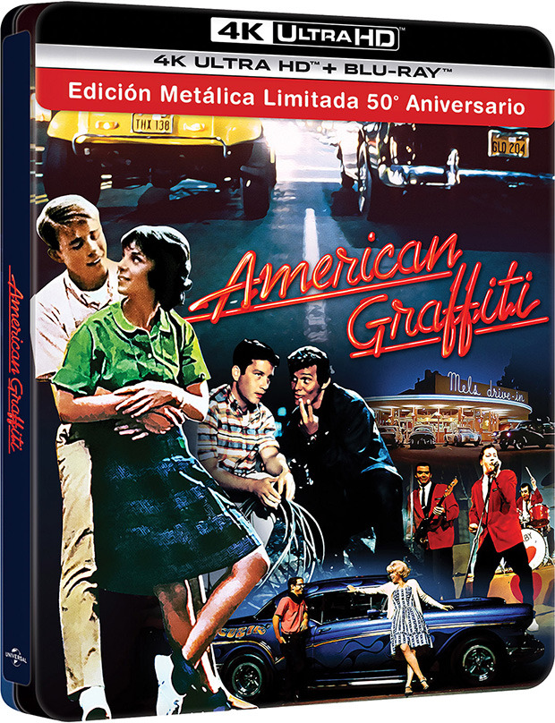 carátula American Graffiti - Edición Metálica 50º Aniversario Ultra HD Blu-ray 1