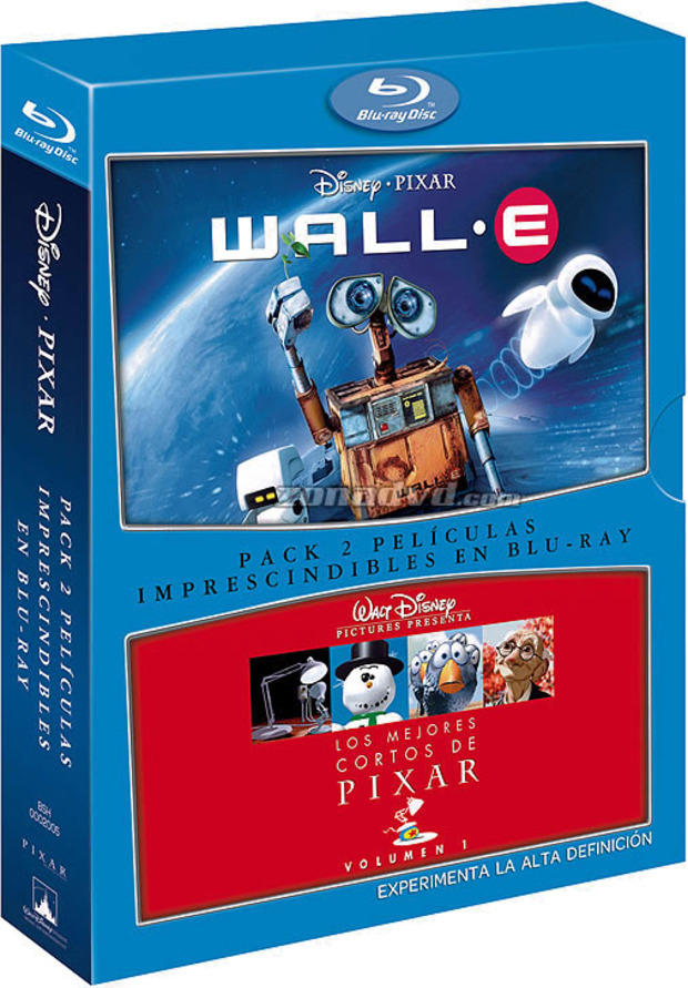 carátula Pack Wall-E + Los Mejores Cortos de Pixar Blu-ray 1