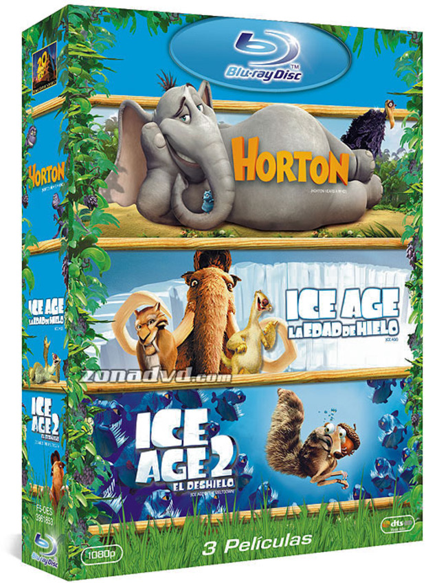 Pack Horton + Ice Age + Ice Age 2 Blu-ray