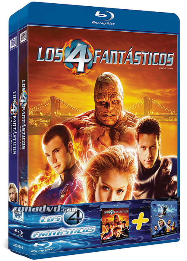 carátula Pack Los 4 Fantásticos + Los 4 Fantásticos y Silver Surfer Blu-ray 1