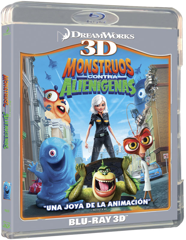 carátula Monstruos contra Alienígenas Blu-ray 3D 1