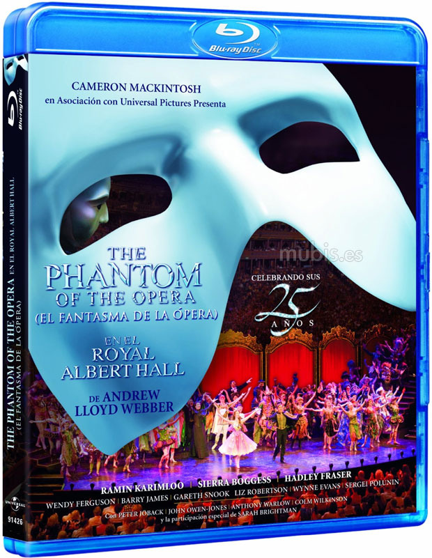 carátula El Fantasma de la Ópera en el Royal Albert Hall Blu-ray 1