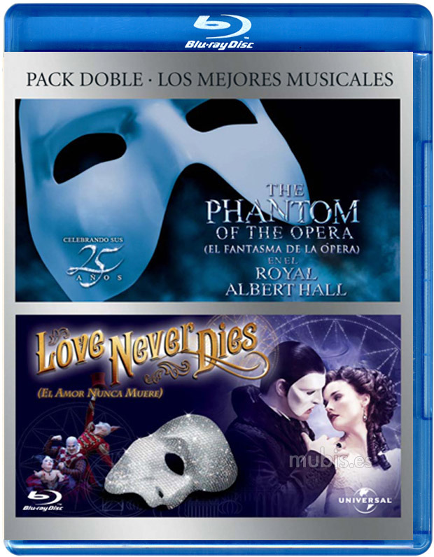 carátula Pack Musicales: El Fantasma de la Ópera + El Amor Nunca Muere Blu-ray 1