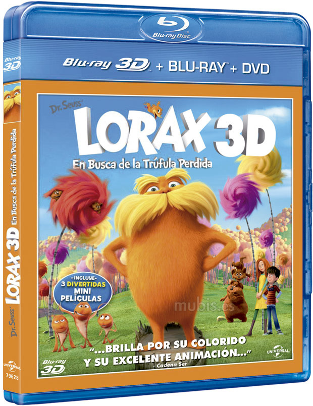 carátula Lorax. En Busca de la Trúfula Perdida Blu-ray 3D 1