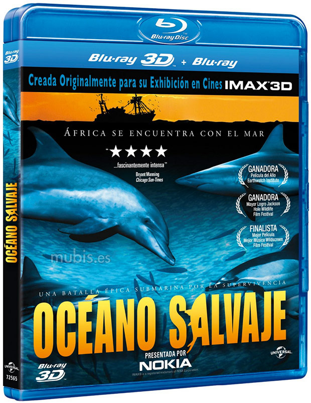carátula Océano Salvaje Blu-ray+Blu-ray 3D 1