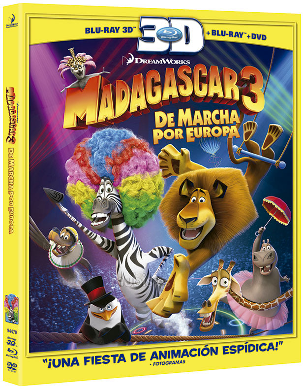 carátula Madagascar 3: De Marcha por Europa Blu-ray 3D 1
