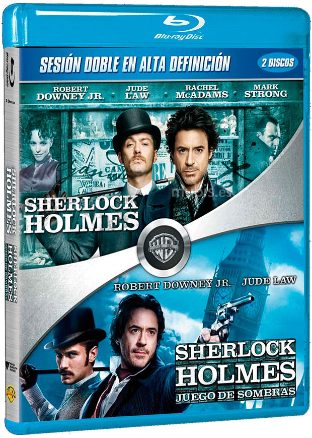 carátula Pack Sherlock Holmes + Sherlock Holmes: Juego de Sombras Blu-ray 1