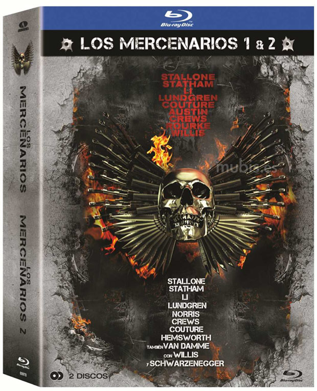 carátula Pack Los Mercenarios 1 y 2 Blu-ray 1