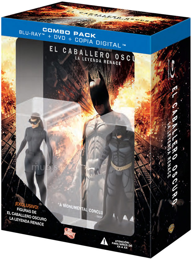 carátula El Caballero Oscuro: La Leyenda Renace - Figuras Batman y Catwoman Blu-ray 1