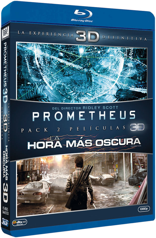 carátula Pack Prometheus + La Hora más Oscura Blu-ray 3D 1