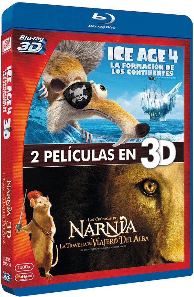 carátula Pack Ice Age 4 + Las Crónicas de Narnia 3 Blu-ray 3D 1