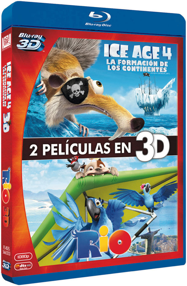 Pack Ice Age 4 + Rio Blu-ray 3D