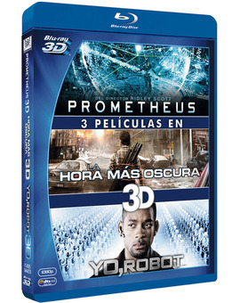 Pack Prometheus + La Hora más Oscura + Yo, Robot Blu-ray 3D