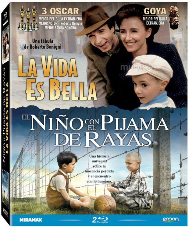 carátula Pack La Vida es Bella + El Niño con el Pijama de Rayas Blu-ray 1