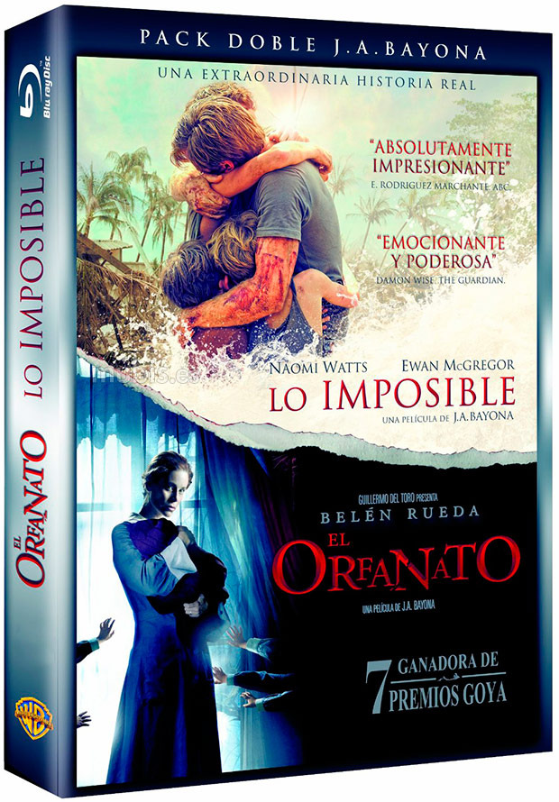 carátula Pack Lo Imposible + El Orfanato Blu-ray 1