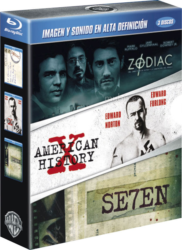 carátula Pack Seven + Zodiac + American History X Blu-ray 1