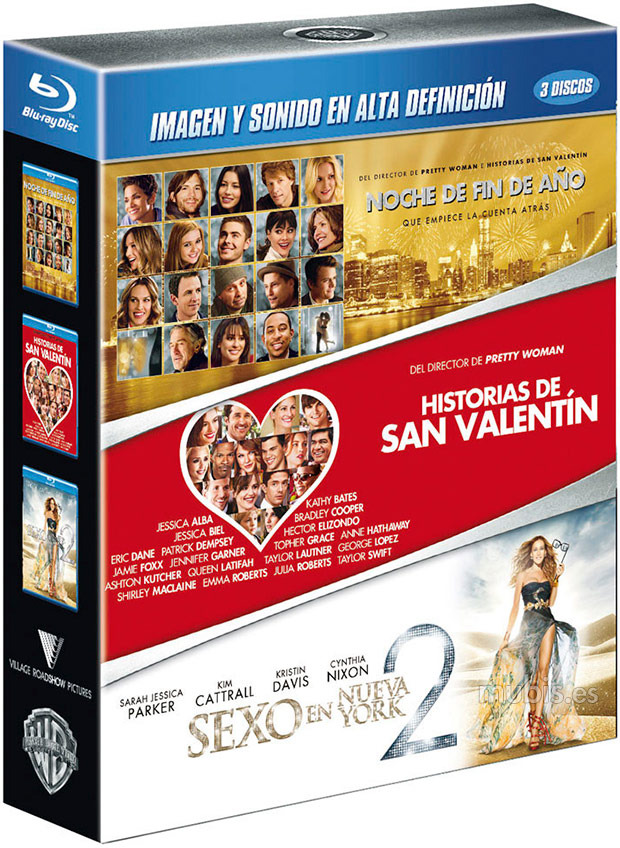 carátula Pack Noche de Fin de Año + Historias de San Valentín + Sexo en Nueva York 2 Blu-ray 1
