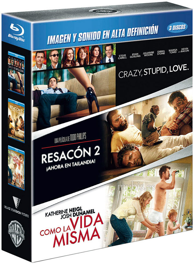 carátula Pack Crazy Stupid Love + Resacón en Las Vegas 2 + Como la Vida Misma Blu-ray 1