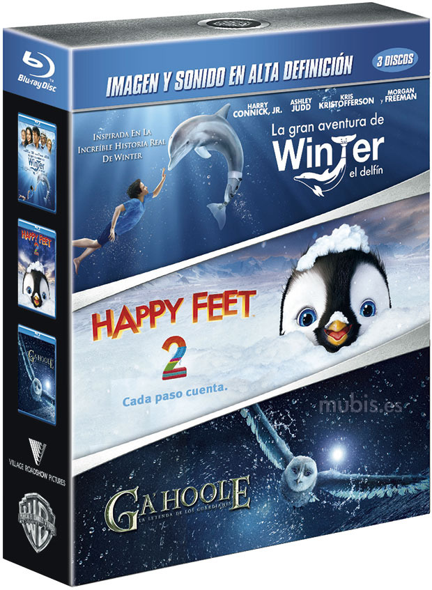 Pack Winter el Delfín + Happy Feet 2 + Ga'Hoole Blu-ray