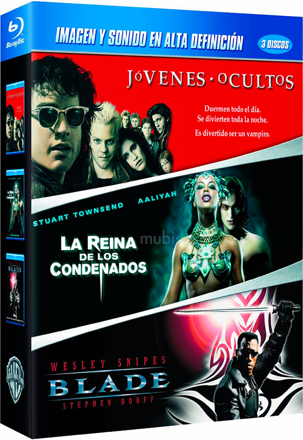 Pack Jóvenes Ocultos + La Reina de los Condenados + Blade Blu-ray