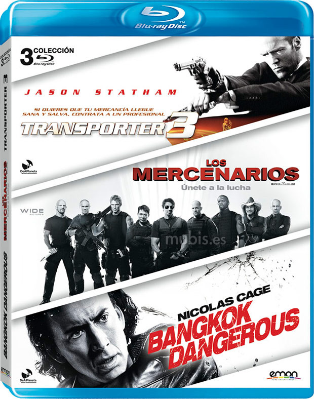 carátula Pack Bangkok Dangerous + Transporter 3 + Los Mercenarios  Blu-ray 1