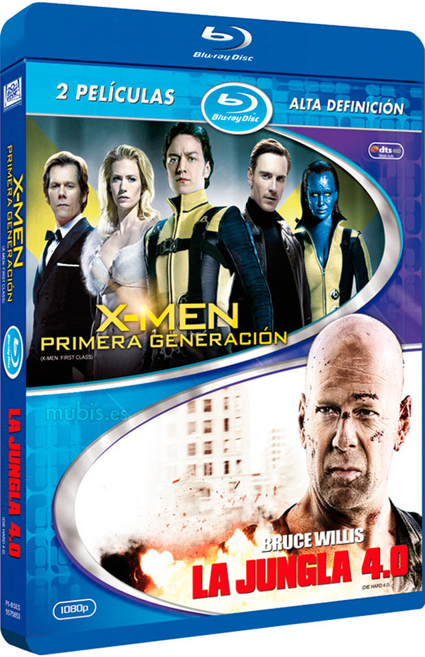 carátula Pack X-Men: Primera Generación + La Jungla 4.0 Blu-ray 1