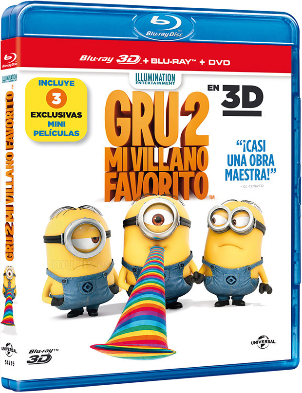 carátula Gru 2: Mi Villano Favorito Blu-ray 3D 1