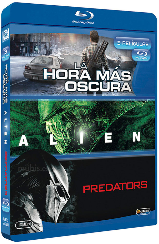 carátula Pack La Hora más Oscura + Alien + Predators Blu-ray 1