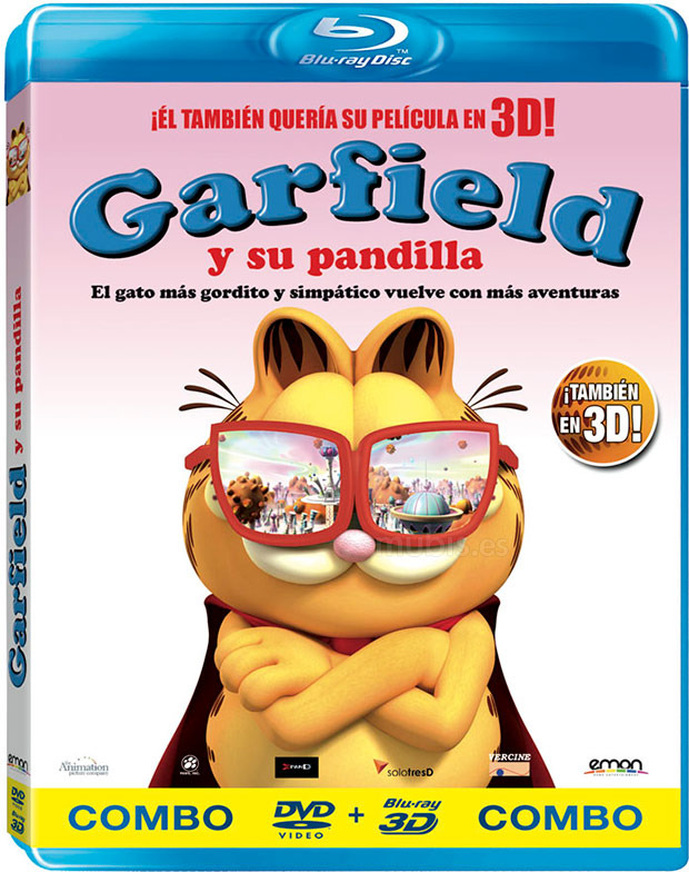 carátula Garfield y su Pandilla (Combo Blu-ray + DVD) Blu-ray+Blu-ray 3D 1