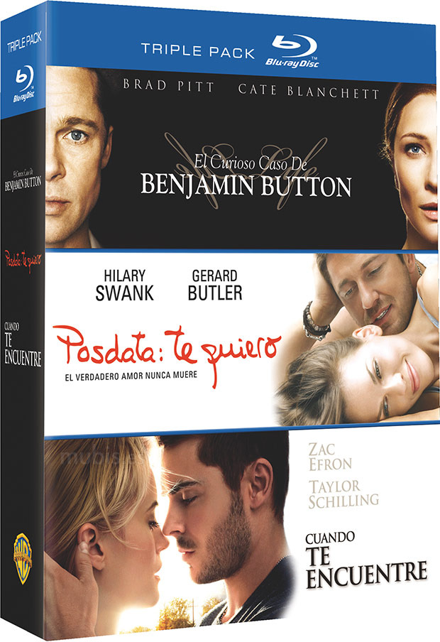 Pack El Curioso Caso de Benjamin Button + Posdata: Te Quiero + Cuando te Encuentre Blu-ray