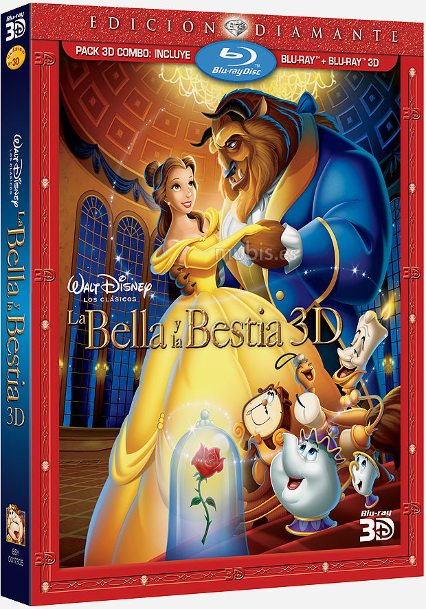 carátula La Bella y la Bestia Blu-ray 3D 1