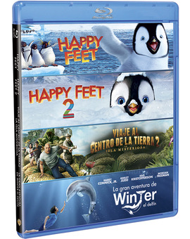 Pack Happy Feet + Happy Feet 2 + Viaje al Centro de la Tierra 2 + La Gran Aventura de Winter, El Delfín Blu-ray