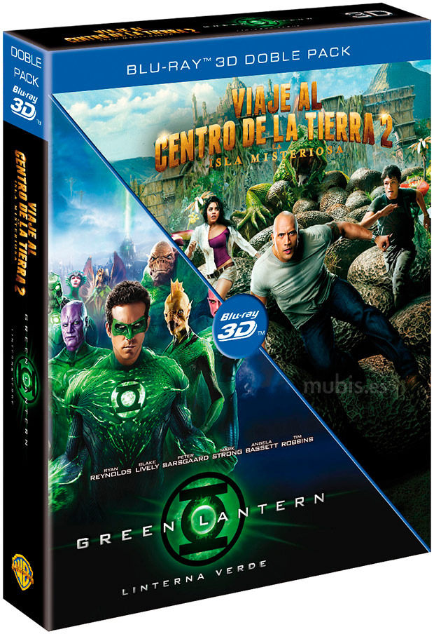Pack Viaje al Centro de la Tierra 2 + Green Lantern Blu-ray 3D