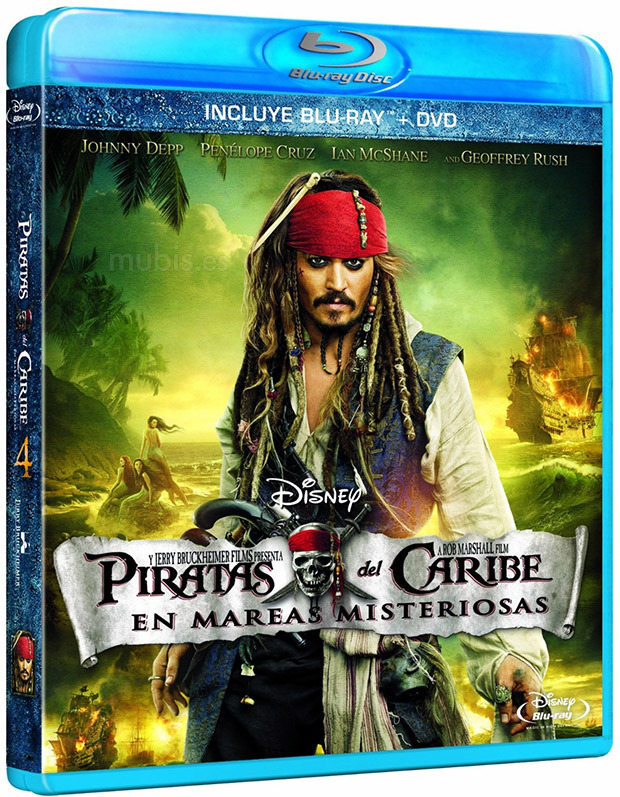 carátula Piratas del Caribe 4: En Mareas Misteriosas Blu-ray 1