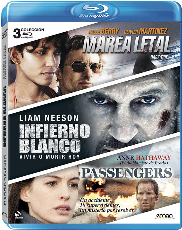 carátula Pack Marea Letal + Infierno Blanco + Passengers Blu-ray 1