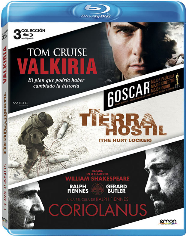 Pack Valkiria + En Tierra Hostil + Coriolanus Blu-ray