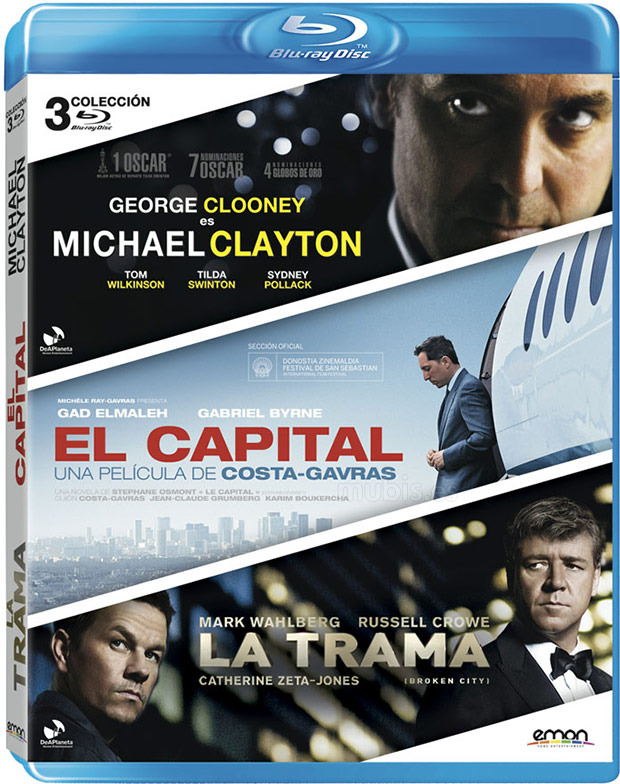 carátula Pack Michael Clayton + El Capital + La Trama Blu-ray 1