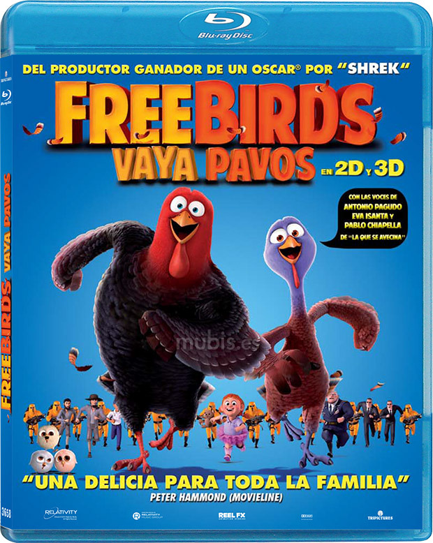 carátula Free Birds (Vaya Pavos) Blu-ray 3D 1